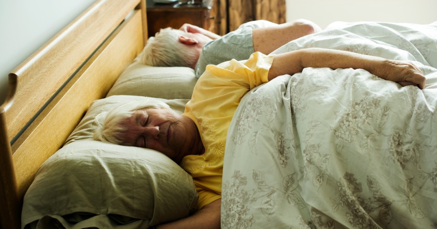 Lady sleeping, combination sleeper.